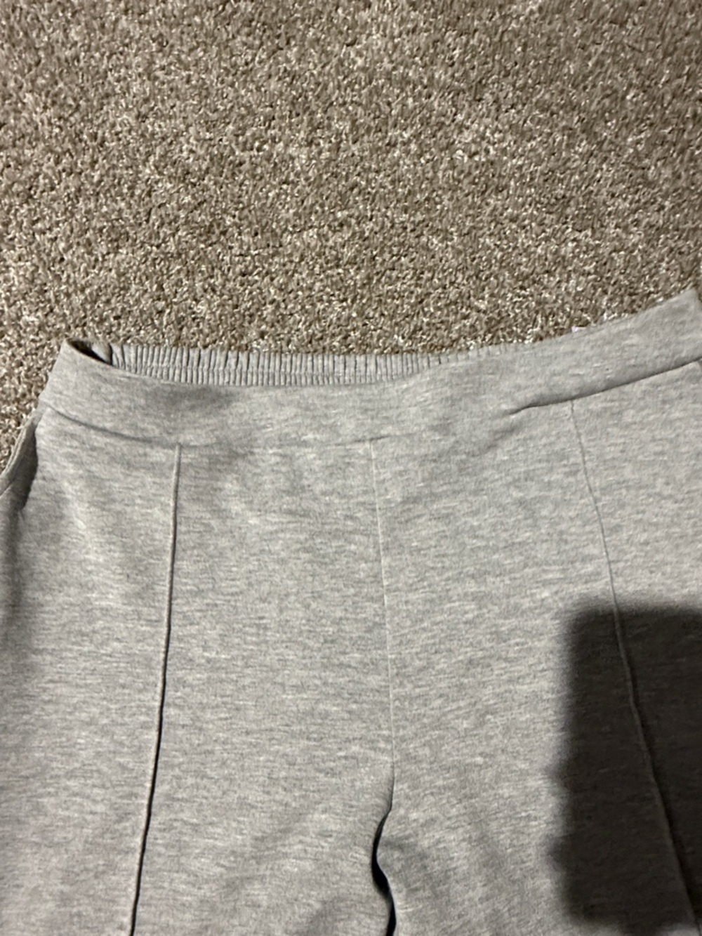 Wide Leg Gray Women's Pants - Fashionable Ponte Style - Picture 4 of 6